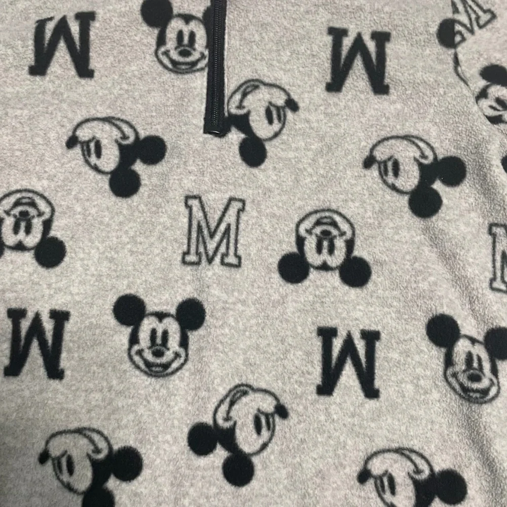 Disney Kids Boys Black and Gray Mickey Mouse Fleece Sweatshirt - Picture 2 of 6